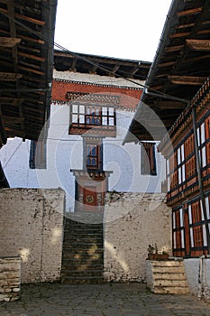 buddhist fortress (dzong) in jakar in bhutan