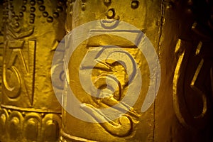 Buddhist Kora walk prayer wheels, McLeod Ganj, India