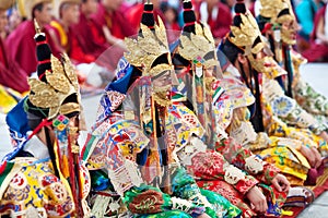 Buddhist lamas during Tsam mystery