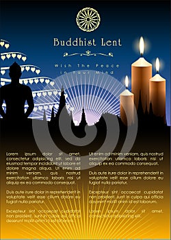 Buddhist Lent Artwork Template