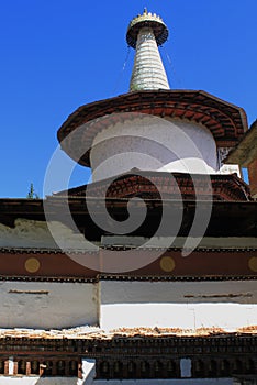 Buddhist monastery in the city of Paro, Bhutan