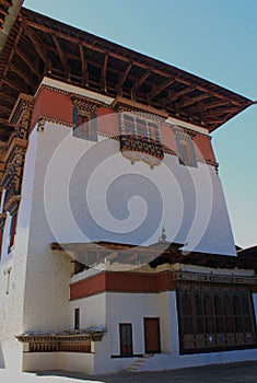 Buddhist monastery in the city of Paro, Bhutan