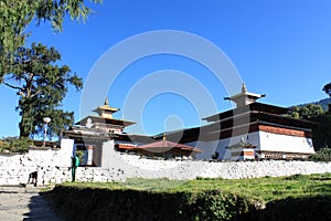 Buddhist monastery in the city of Paro, Bhutan