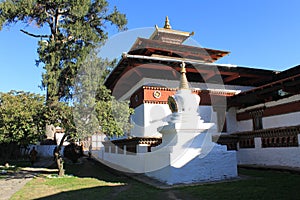Buddhist monastery in the city of Paro, Bhutan