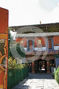 buddhist monastery (jambay lhakhang) in jakar in bhutan