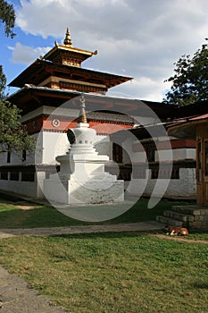 buddhist monastery (kyichu lhakhang) in paro (bhutan)