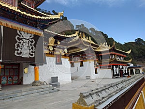 Buddhist monastery in Langmusi, Sichuan, China.