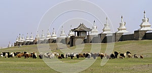 Buddhist monastery in mongolia photo