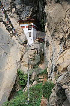 buddhist monastery (taktshang) closed to paro (bhutan)