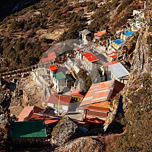 Buddhist monastery in Thame village, himalayas.