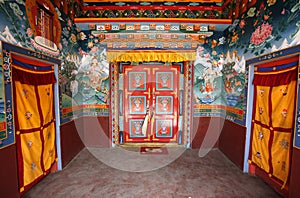 Buddhist monestary interior, muktinath