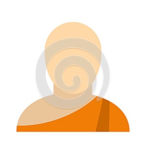 Buddhist monk flat icon