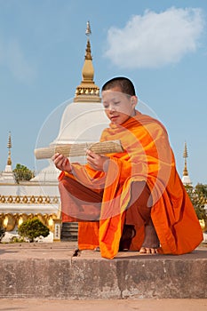 Buddhist monk in Laos