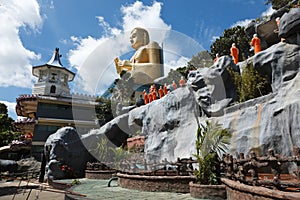 Buddhist monk statues