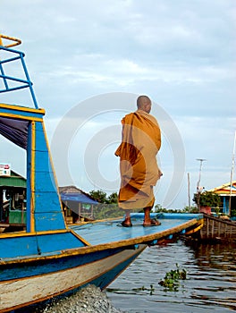 Buddhist monk, Tonle Sap Lake