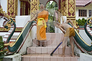 Buddhist novice in Laos