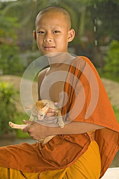 Buddhist Novice in Laos