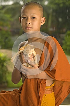 Buddhist Novice in Laos