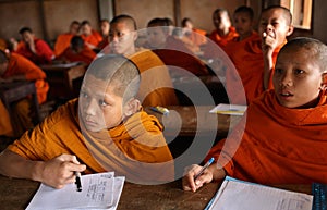 Buddhist novices in Luang Prabang, Laos