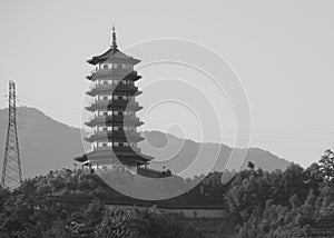 Buddhist Pagoda in Longquan, China photo