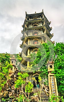 Buddhist pagoda on Marble Mountains at Da Nang, Vietnam