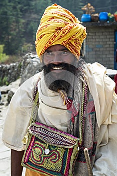 Buddhist pilgrim portrait