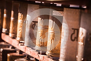 Buddhist prayer drums