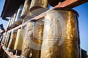 Buddhist prayer drums