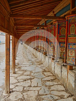 Buddhist prayer rolls in a Chinese temple