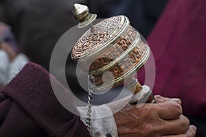 Buddhist prayer wheel