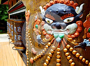 Buddhist prayer wheels