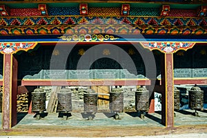 Buddhist prayer wheels. Nepal - apr, 2022