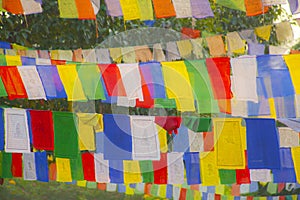 Buddhist praying flags in Lumbini