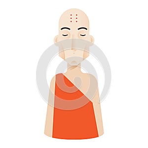 buddhist priest. Vector illustration decorative design photo