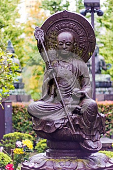 Buddhist sculpture in Senso-ji Buddhist temple in Asakusa area of Tokyo, Japan