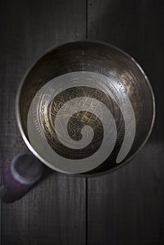 Buddhist singing bowl vase