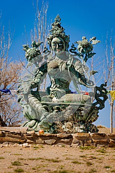 Buddhist statue at O Sel Ling, Alpujarra, Spain photo