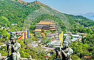 Buddhist statues at Ngong Ping, on the way to Tian Tan Buddha. Hong Kong