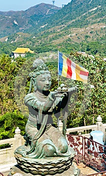 Buddhist statues at Ngong Ping, on the way to Tian Tan Buddha. Hong Kong