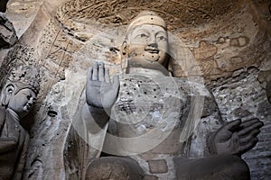 Buddhist Statues in Yungang Grottoes, Datong, Shanxi, China