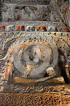 Buddhist Statues in Yungang Grottoes, Datong, Shanxi, China