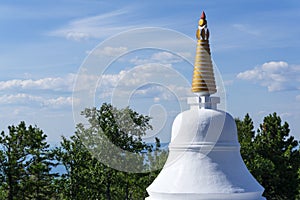 Buddhist stupa against the sky