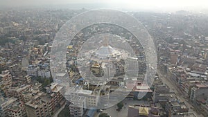 Buddhist Stupa Boudhnath Kathmandu Nepal from air