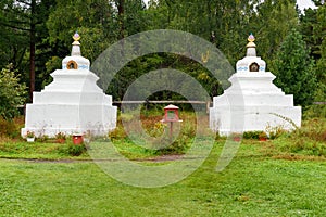 Buddhist stupa. Buddhist datsan Bodhidharma in Arshan. Russia
