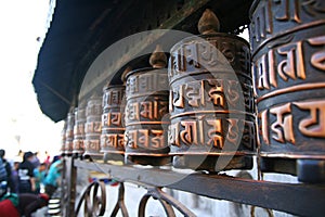 Buddhist Swayambhunath Stupa Prayer Wheel