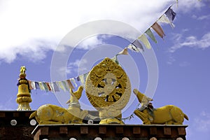 Buddhist Symbols On Nako Gompa