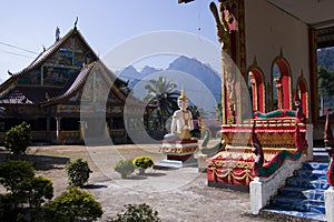 Buddhist temple at ban Phatang, Lao People Democratic Republic