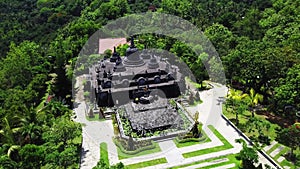 Buddhist temple Brahma Vihara Arama with statues of the gods on Bali island, Indonesia. Balinese Temple, old hindu