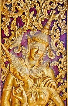 Buddhist Temple Carving Detail