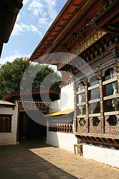 buddhist temple (chimi lhakhang) in lobesa (bhutan)